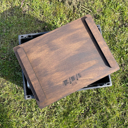 Bierkastensitz, Holz, personalisiert, Geschenk für Männer, Mobile Bierbank, Vatertag, Bierkistensitz, Sitzauflage für Bierkiste