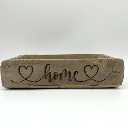 Ziegelform "WELCOME", Aufbewahrung, Holz Vintage personalisierbar, rustikale Deko aus Altholz