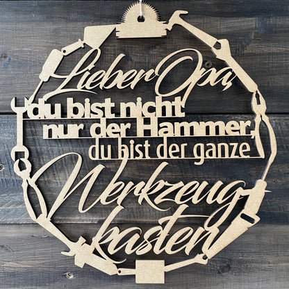 Vatertagsgeschenk, Vatertag "Lieber Papa, du bist nicht der Hammer... " Geschenk für Opa oder Onkel, Kranz