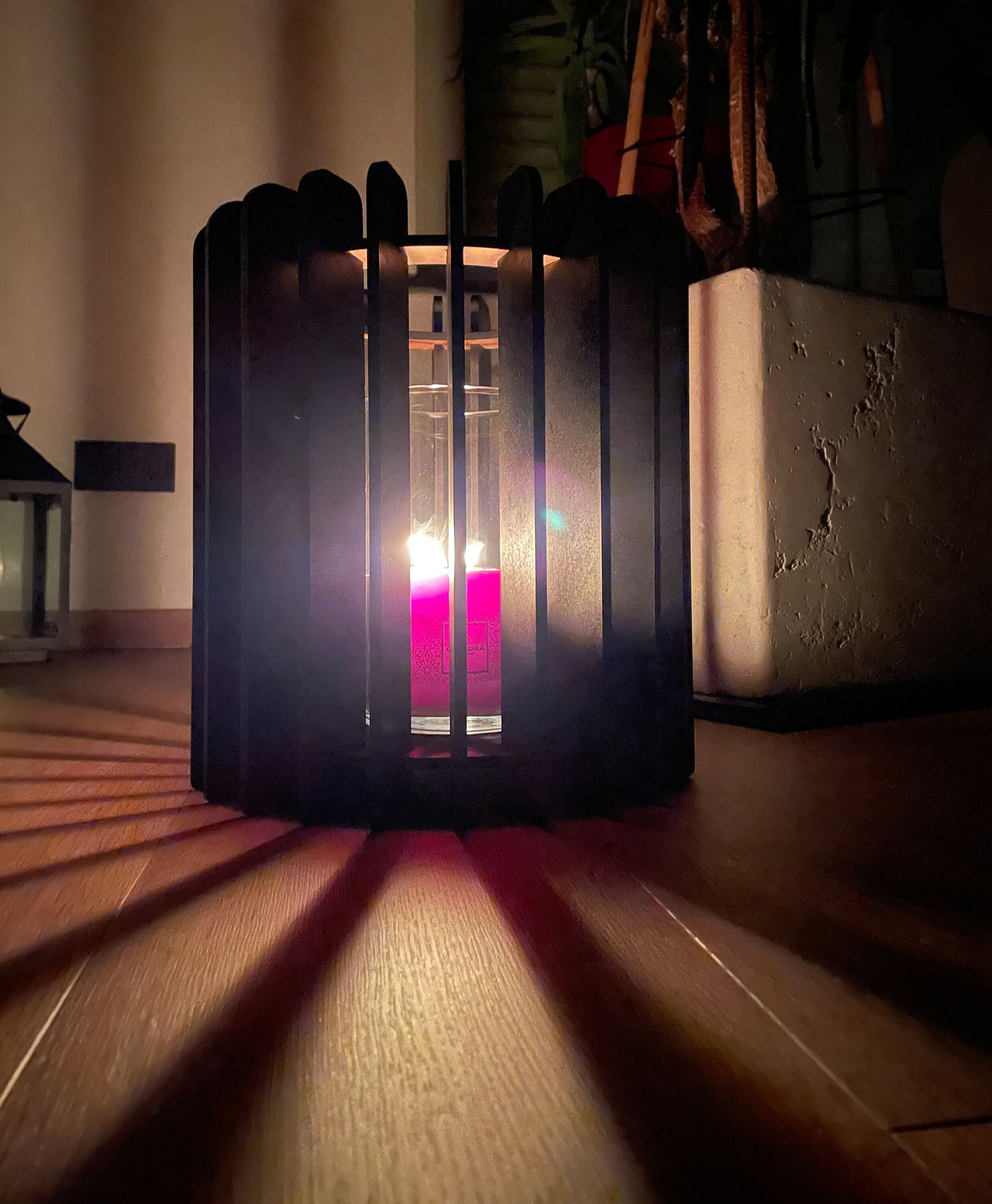 Windlicht für Kerze, Kerzenständer