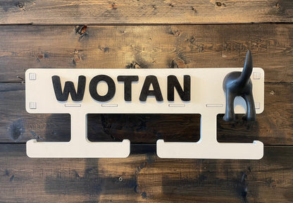 Leinenplatz mit Hundepopo, Hundegarderobe personalisiert, Leinengarderobe, Leinenparkplatz, Leinenhalter, Hundeleine, Leine aufhängen