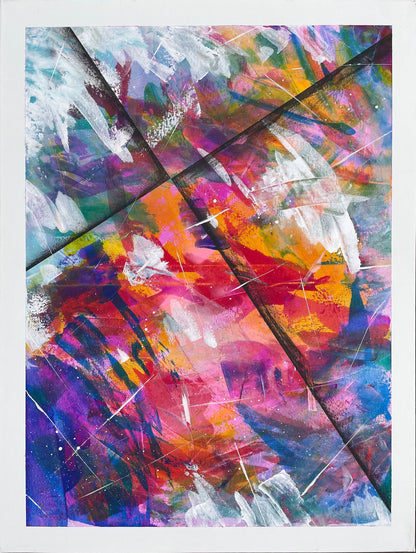 Abstraktes Bild aus Acryl handgemalt auf Leinwand 60x80 cm | modernes Gemälde | individuelle Wanddeko | Unikat