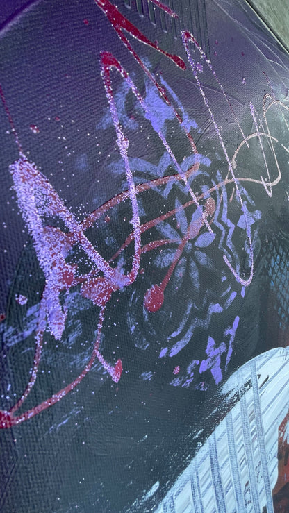 Abstraktes Gemälde aus Acryl handgemalt auf Leinwand 80x80 cm | modernes, individuelles Geschenk | Unikat