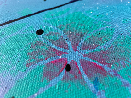 Abstraktes Gemälde aus Acryl handgemalt auf Leinwand 80x80 cm | modernes, individuelles Geschenk | Unikat