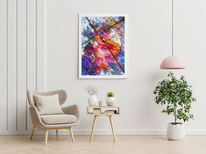 Abstraktes Bild aus Acryl handgemalt auf Leinwand 60x80 cm | modernes Gemälde | individuelle Wanddeko | Unikat
