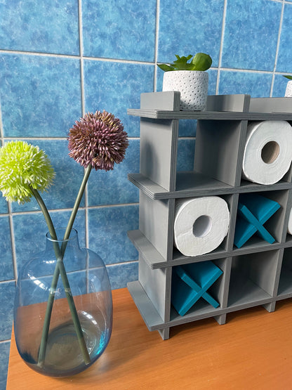 Tic Tac Toe Toilettenpapierregal für das Badezimmer