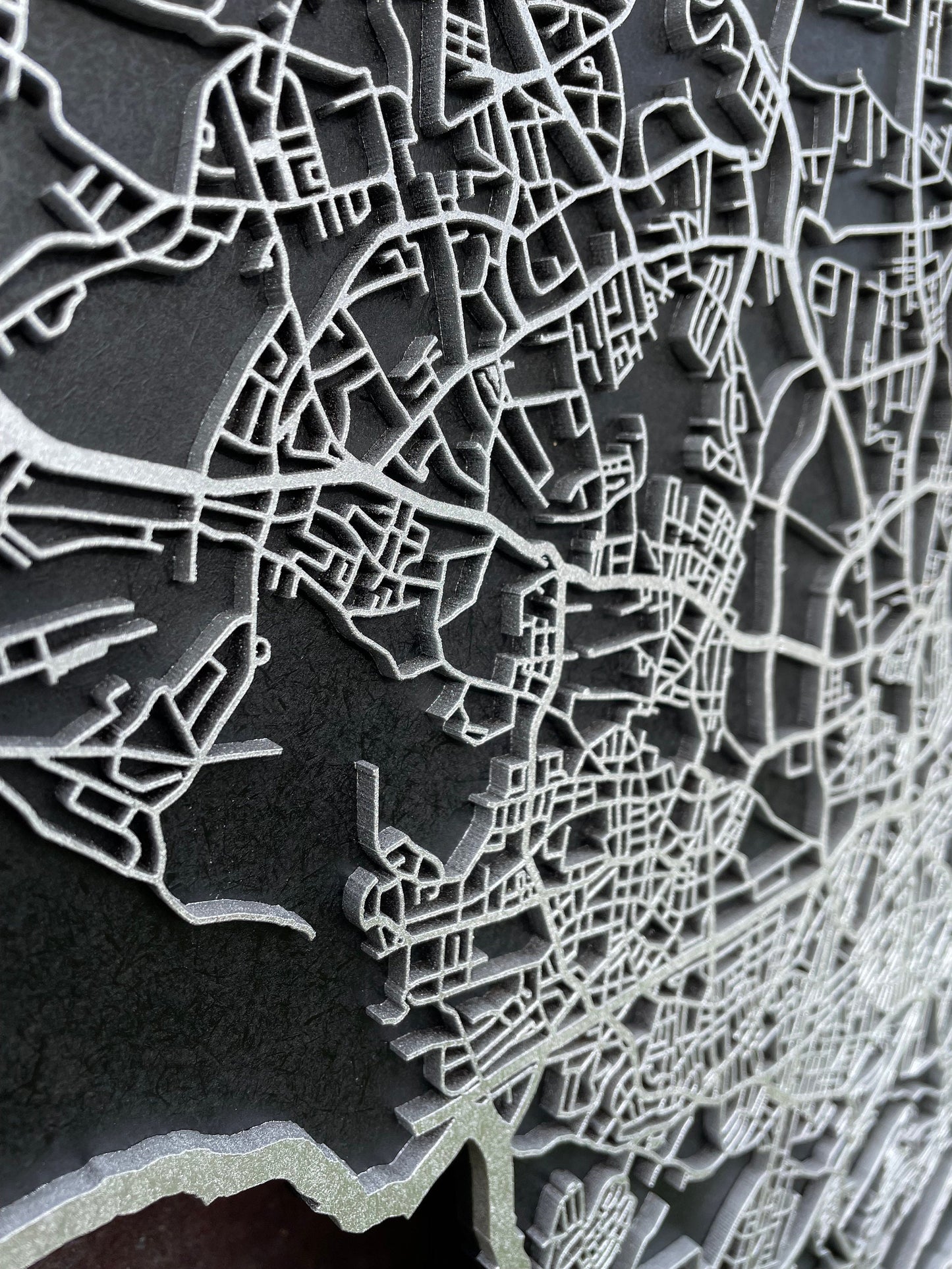 Stadtplan aus Holz | personalisierte Stadtkarte | Landkarte MDF