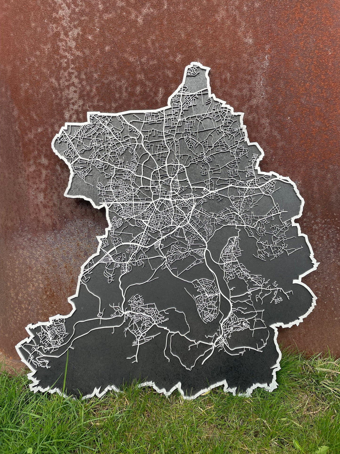 Stadtplan aus Holz | personalisierte Stadtkarte | Landkarte MDF