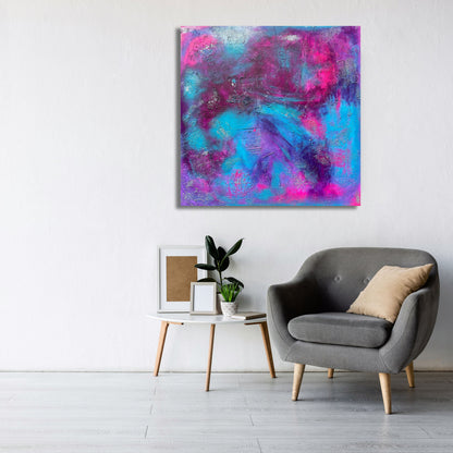 Abstraktes Gemälde aus Acryl handgemalt auf Leinwand 80x80 cm | modernes, individuelles Geschenk | Unikat