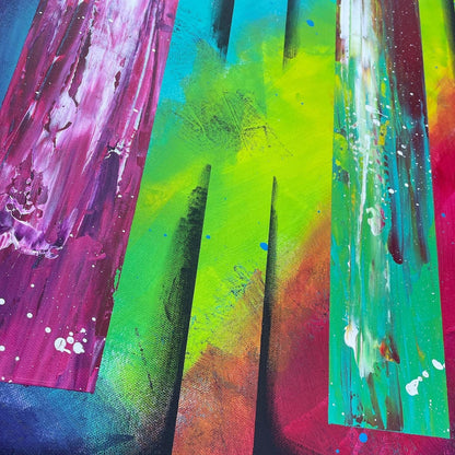 Abstraktes Gemälde aus Acryl handgemalt auf Leinwand 80x80 cm | modernes, individuelles Geschenk | Unikat