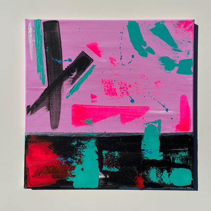 Abstraktes Gemälde aus Acryl handgemalt auf Leinwand 40x40 cm | modernes, individuelles Geschenk | Unikat