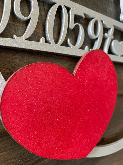 Jubiläumskranz, Jubiläum, 25 Jahre, 50 Jahre, Goldhochzeit, Silberhochzeit, Hochzeitstag, personalisiert, Geschenk
