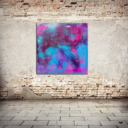 Abstraktes Gemälde aus Acryl handgemalt auf Leinwand 80x80 cm | modernes, individuelles Geschenk | Unikat