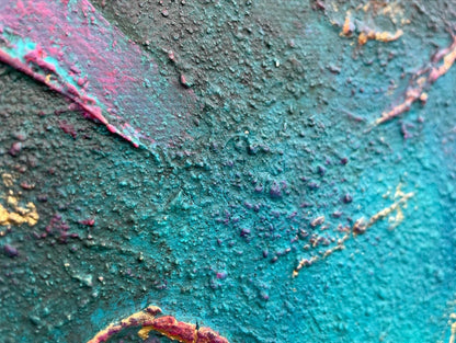 Abstraktes Gemälde aus Acryl handgemalt auf Leinwand 80x30 cm | modernes, individuelles Geschenk | Unikat