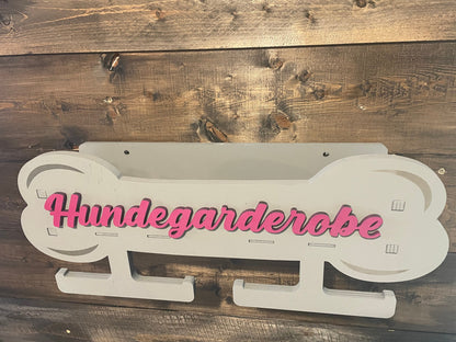 Hundegarderobe  Knochenform, Leinenplatz, personalisiert, Leinengarderobe, Leinenparkplatz, Leinenhalter, Hundeleine, Leine aufhängen