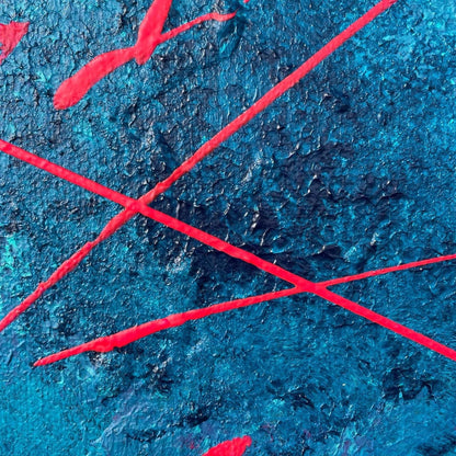 Abstraktes Gemälde aus Acryl handgemalt auf Leinwand 40x40 cm | modernes, individuelles Geschenk | Unikat