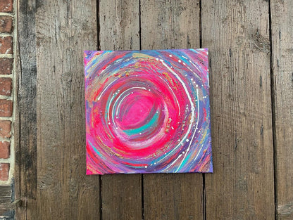 Abstraktes Gemälde aus Acryl handgemalt auf Leinwand 40x40 cm | modernes, individuelles Geschenk | Unikat