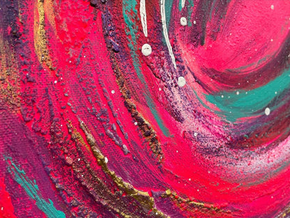 Abstraktes Gemälde aus Acryl handgemalt auf Leinwand 40x40 cm | modernes, individuelles Geschenk | Unikat