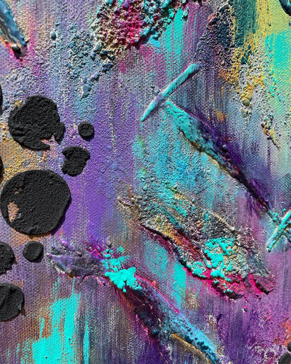 Abstraktes Gemälde aus Acryl handgemalt auf Leinwand 80x30 cm | modernes, individuelles Geschenk | Unikat