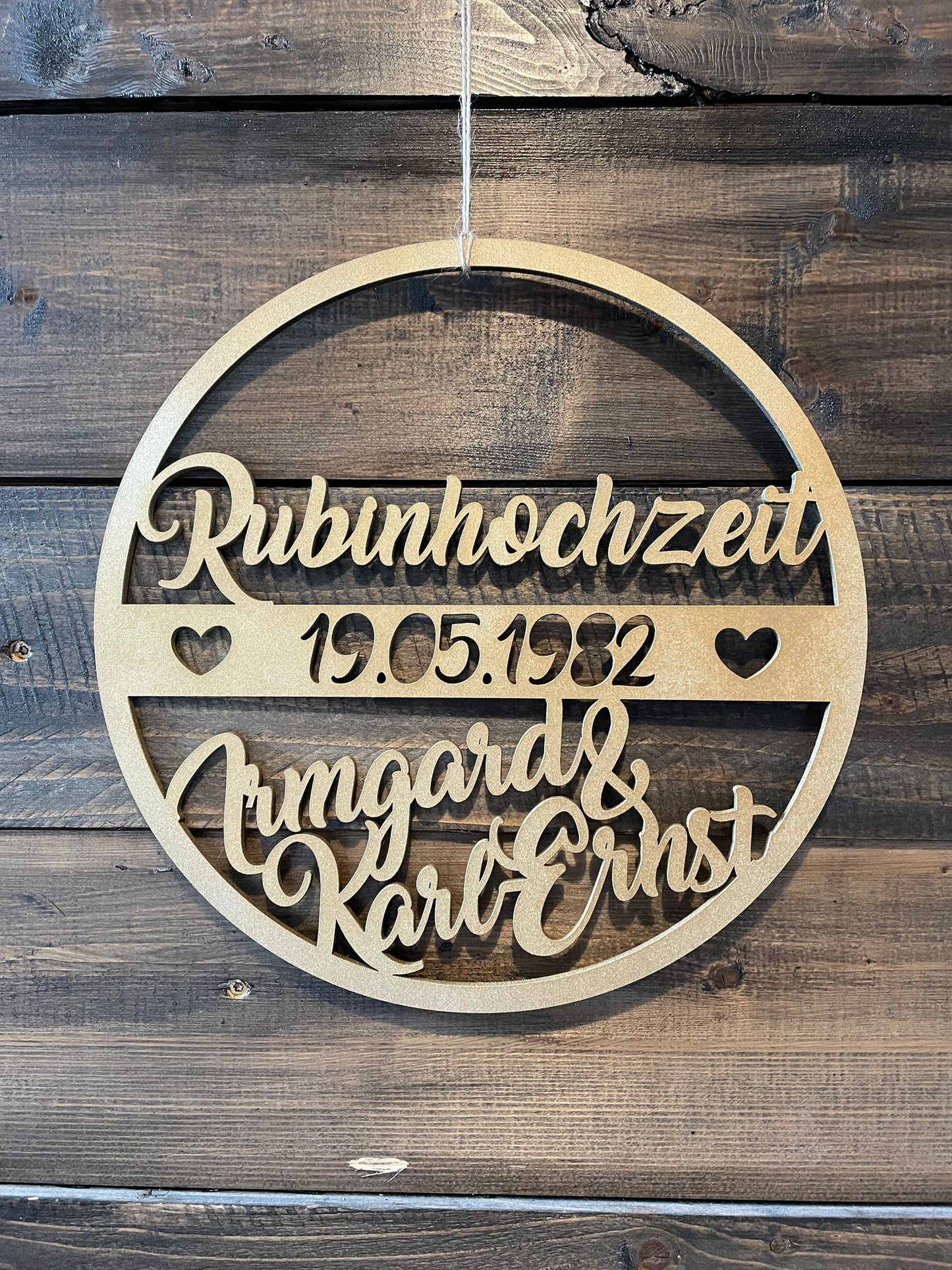 Jubiläumskranz, Jubiläum, 25 Jahre, 50 Jahre, Goldene Hochzeit, Silberhochzeit, Rubinhochzeit, Diamantene Hochzeit, Hochzeitstag