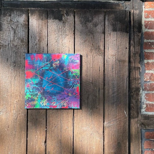 Abstraktes Gemälde aus Acryl handgemalt auf Leinwand 40x40 cm | modernes, individuelles Geschenk | Unikat