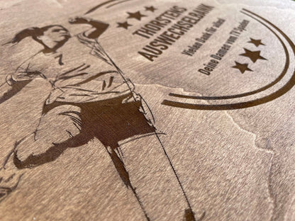 Personalisiertes Handball-Geschenk Bierkastensitz mit Gravur Individuelle Holz-Bierbank Sportler Mannschaftsgeschenk & Jubiläumsidee Holz