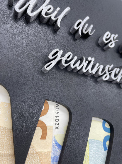 Geldgeschenk zum Geburtstag | Motiv: NIX | Geburtstagsgeschenk | 25x25cm