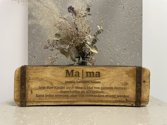 Ziegelform Definition Ma | ma, Mama, Muttertag, Aufbewahrung, Holz Vintage personalisierbar, rustikale Deko aus Altholz