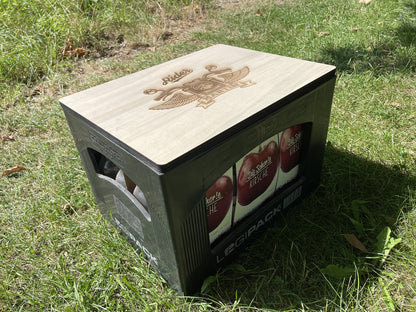 Motorrad Bierkastensitz, Biker, personalisiert, Geschenk für Männer, Mobile Bierbank, Vatertag, Sitzauflage für Bierkiste