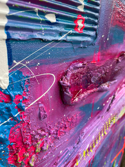 Modernes Acryl Gemälde 90x90 cm handgemalt auf Leinwand | individuelles Geschenk | Unikat