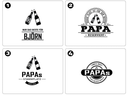 Bierkastensitz, Holz, personalisiert, Geschenk für Männer, Mobile Bierbank, Vatertag, Bierkistensitz, Sitzauflage für Bierkiste