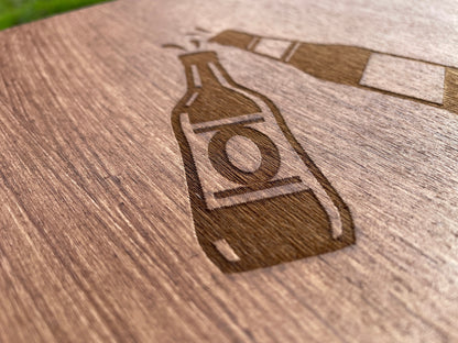 Bierkastensitz, Holz, personalisiert, Geschenk für Männer, Mobile Bierbank, Vatertag, Bierkistensitz, Sitzauflage für Bierkiste