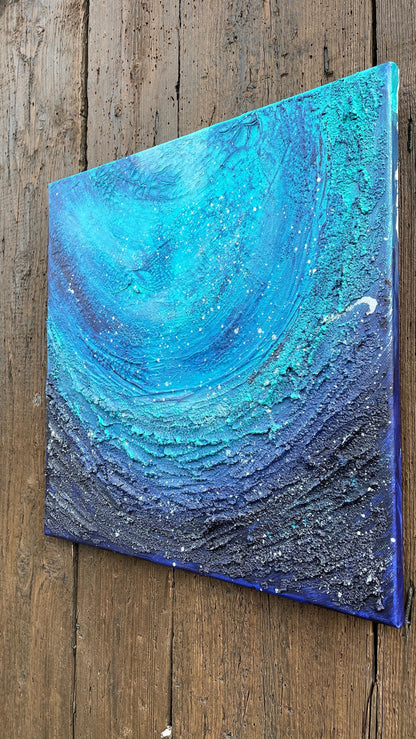 Abstraktes Acryl-Gemälde | handgemalt auf Leinwand 40x40 cm | modernes, individuelles Geschenk | Unikat