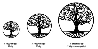 Baum des Lebens, 12mm, Wanddeko Wandkunst aus Holz, Lebensbaum