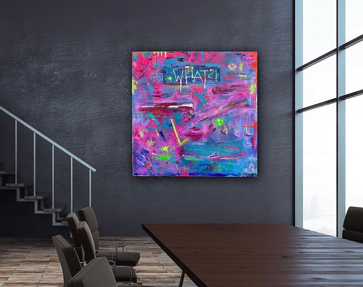 Modernes Acryl Gemälde 90x90 cm handgemalt auf Leinwand | individuelles Geschenk | Unikat