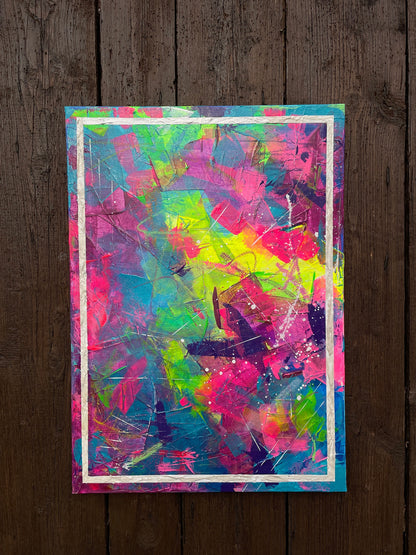 Abstraktes Acryl-Gemälde | handgemalt auf Leinwand 50x70 cm | modernes, individuelles Geschenk | Unikat