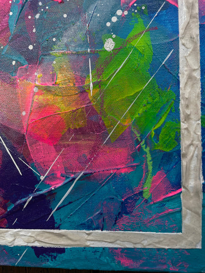 Abstraktes Acryl-Gemälde | handgemalt auf Leinwand 50x70 cm | modernes, individuelles Geschenk | Unikat