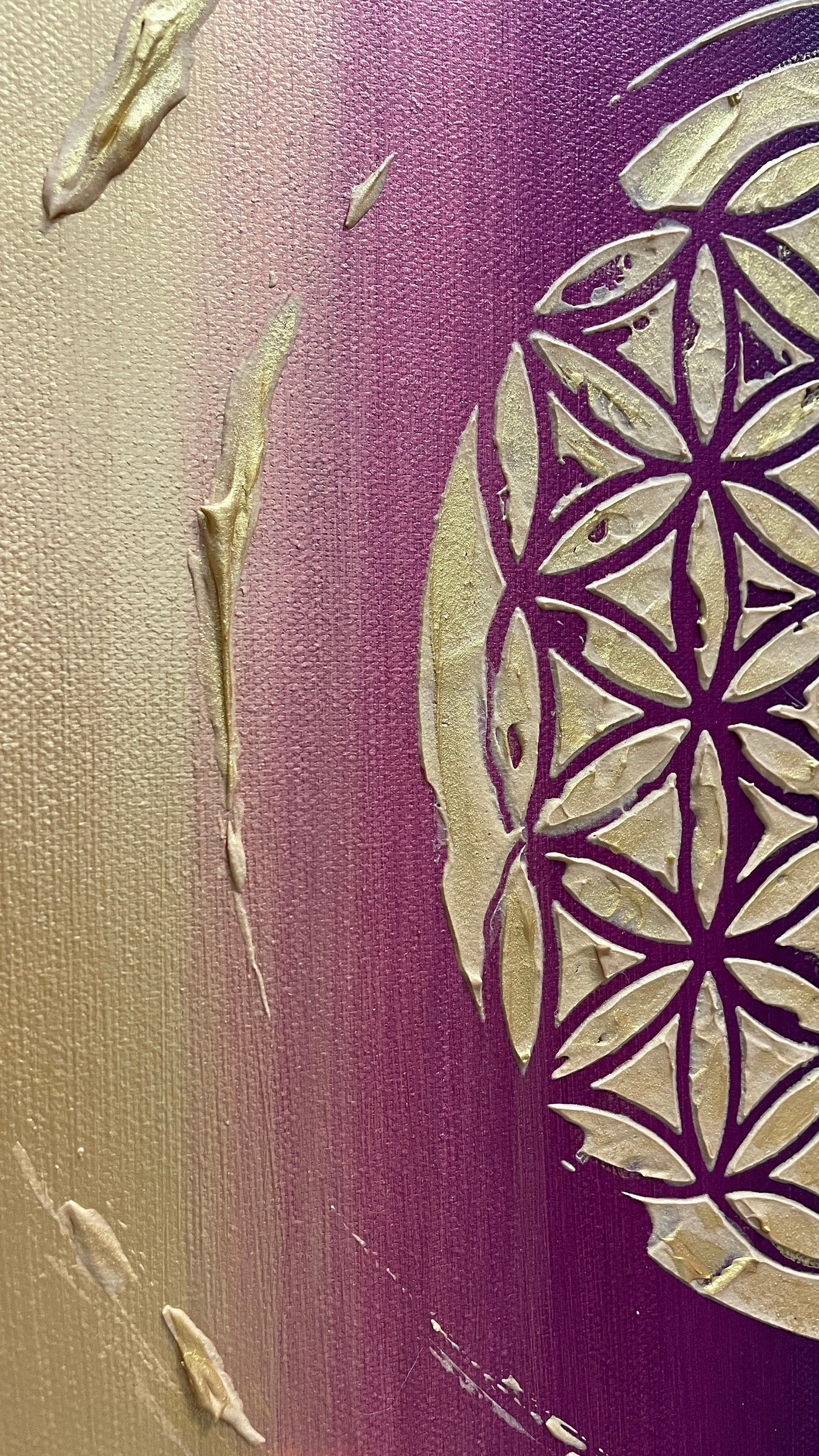 Energiebild Blumes des Lebens - Gemälde | handgemalt auf Leinwand 40x40 cm | modernes, individuelles Unikat