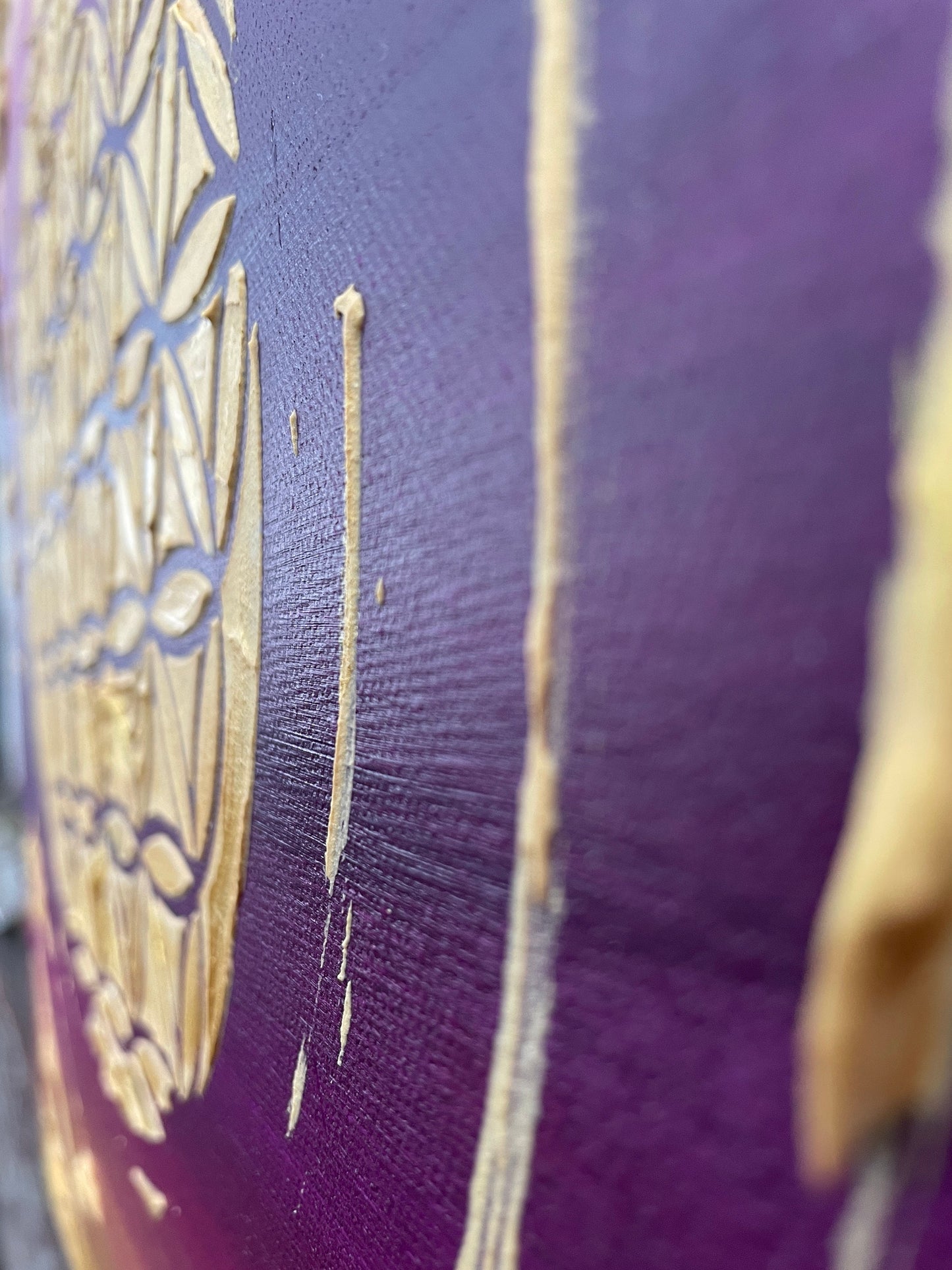 Energiebild Blumes des Lebens - Gemälde | handgemalt auf Leinwand 40x40 cm | modernes, individuelles Unikat