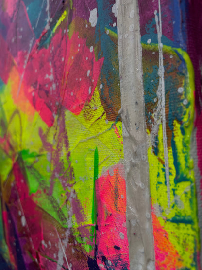 Abstraktes Acryl-Gemälde | handgemalt auf Leinwand 50x70 cm | modernes, individuelles Geschenk | Unikat