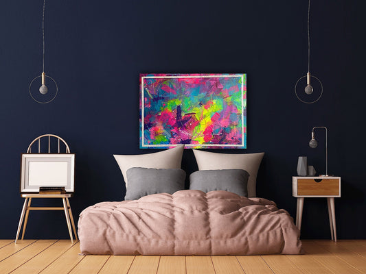 Abstraktes Acryl-Gemälde | handgemalt auf Leinwand 50x70 cm | modernes, individuelles Geschenk | Unikat