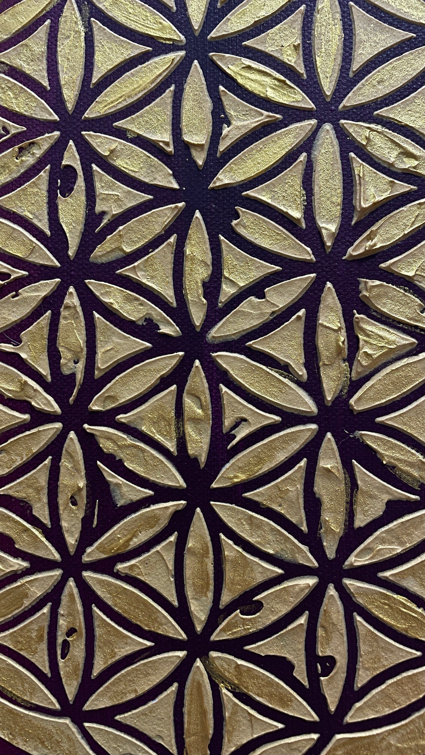 Energiebild Blumes des Lebens - Gemälde | handgemalt auf Leinwand 40x40 cm | modernes, individuelles Unikat