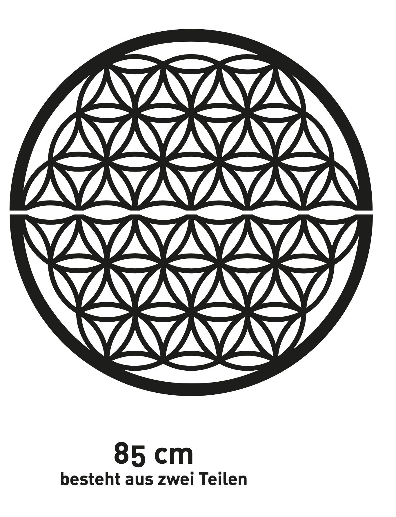 Blume des Lebens, 6mm, Wanddeko Wandkunst aus Holz Heilige Geometrie Holzblume Lithotherapie Nachladen - Ruhige Steine