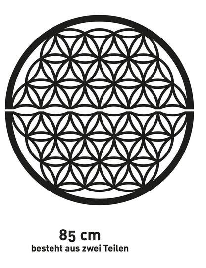 Blume des Lebens, 6mm, Wanddeko Wandkunst aus Holz Heilige Geometrie Holzblume Lithotherapie Nachladen - Ruhige Steine