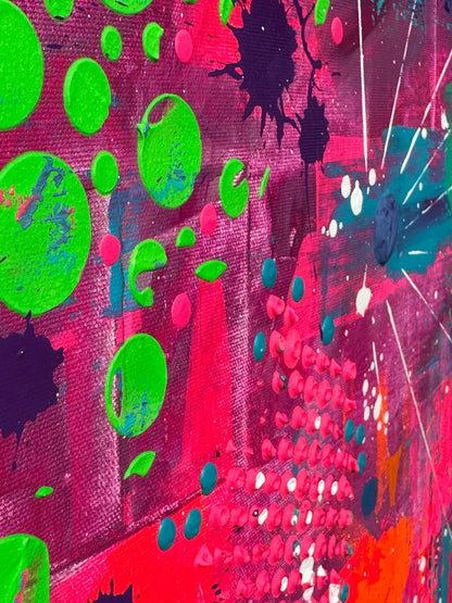 Abstraktes Acryl-Gemälde | handgemalt auf Leinwand 120x100 cm | modernes, individuelles Geschenk | Unikat
