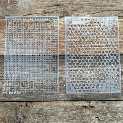 Wiederverwendbares Lackierschablonen-Set aus 6 Musterschablonen für zB Wand, Gemälde, Möbel, Stoff, Werkzeug, Fußböden