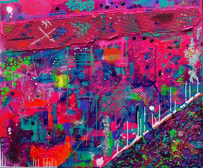 Abstraktes Acryl-Gemälde | handgemalt auf Leinwand 120x100 cm | modernes, individuelles Geschenk | Unikat