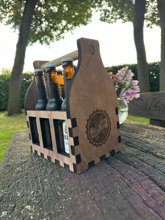 Bier Caddy für 0,33l Flaschen, Männerhandtasche, Bierhalter, Vatertag
