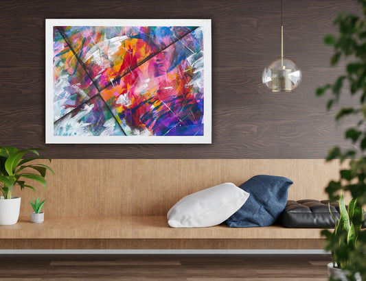 Abstraktes Bild aus Acryl handgemalt auf Leinwand 60x80 cm | modernes Gemälde | individuelle Wanddeko | Unikat