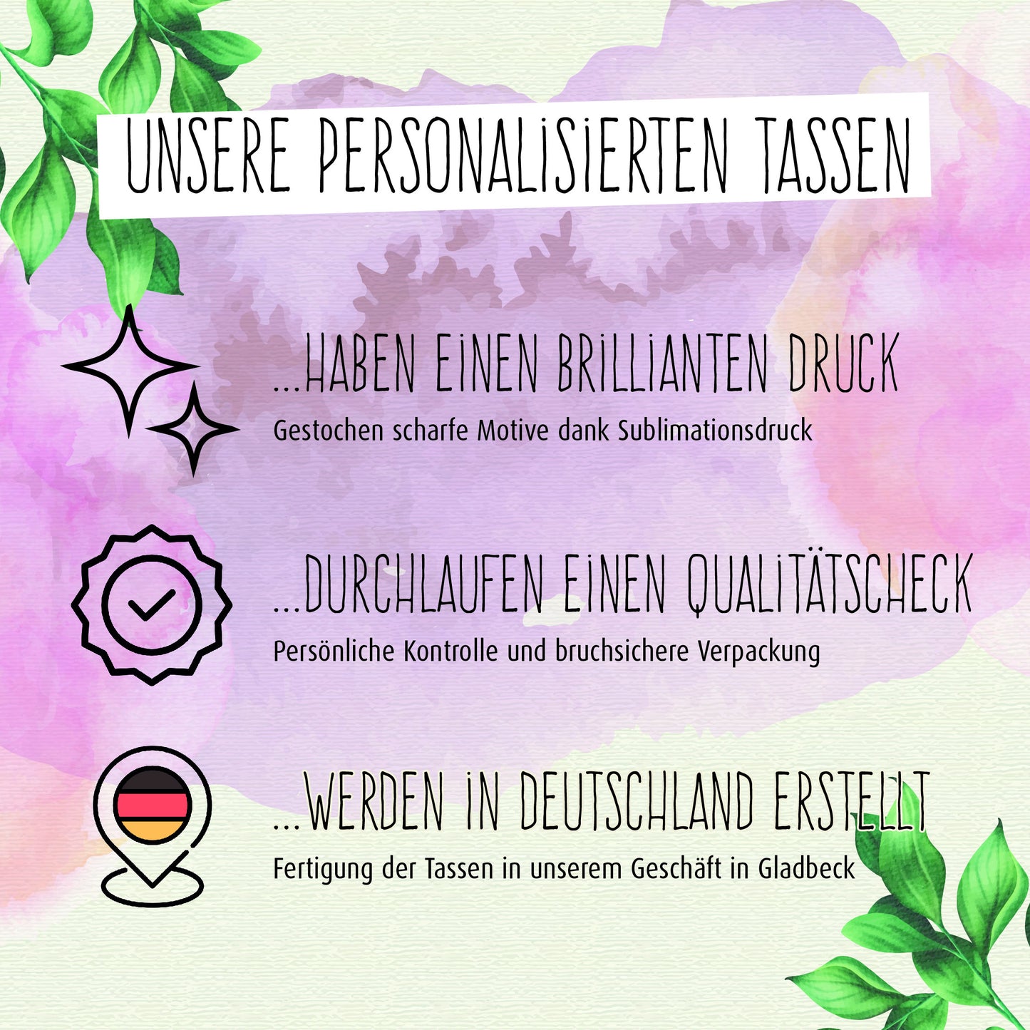 Prinzessin Glitzer Tasse in pink | Kaffeebecher | Kaffeetasse